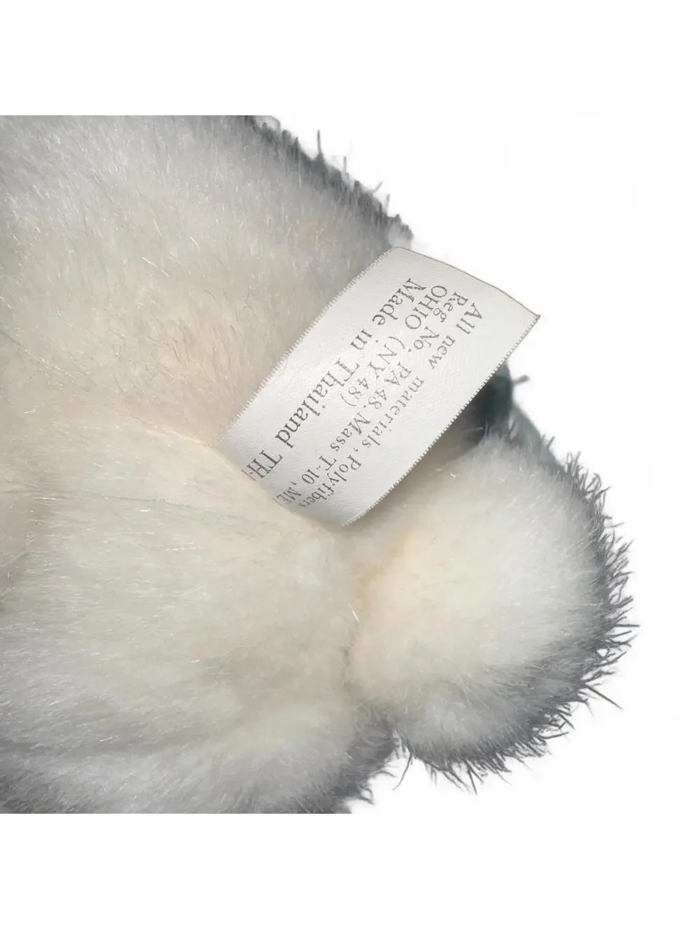 White Rabbit Plush Toy Alice Wonderland Stuffed Animal Vintage 90s